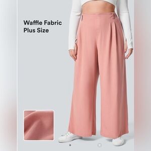 NWT Halara Flex High Waisted Side Pocket Wide Leg Waffle Work Pants Size M
